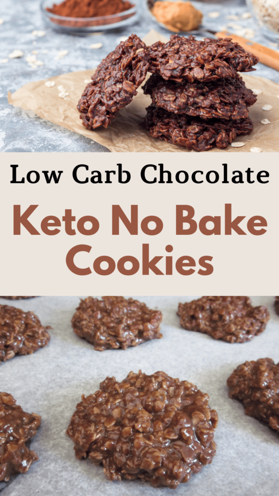 Chocolate Peanut Butter Keto No Bake Cookies