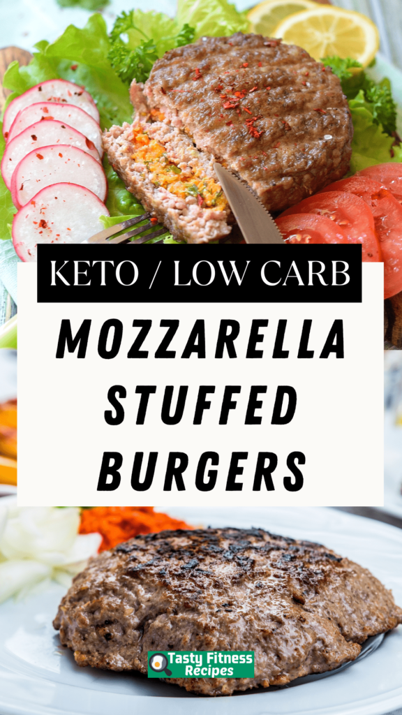 Keto Mozzarella Stuffed Burgers