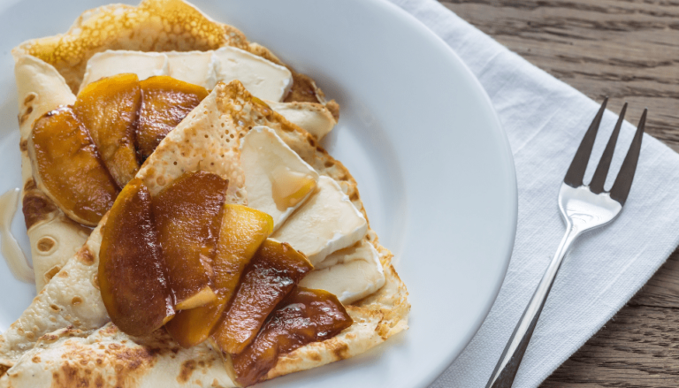 Keto Brie & Apple Crepes