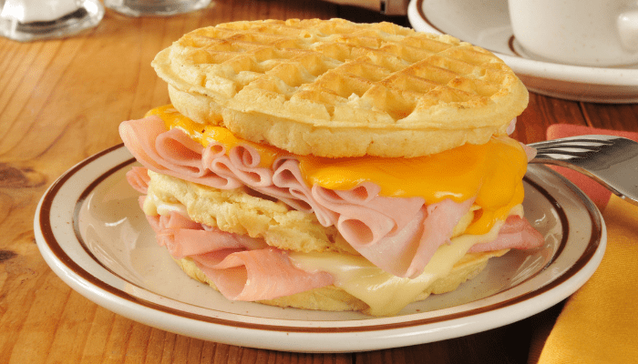 Keto Ham and Waffles