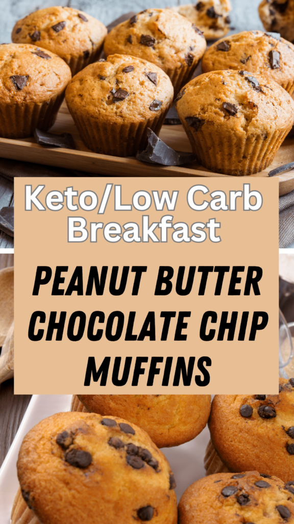 Keto Peanut Butter Chocolate Chip Muffins