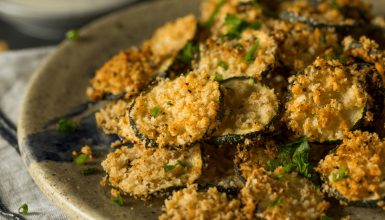 Low Carb Baked Zucchini Chips