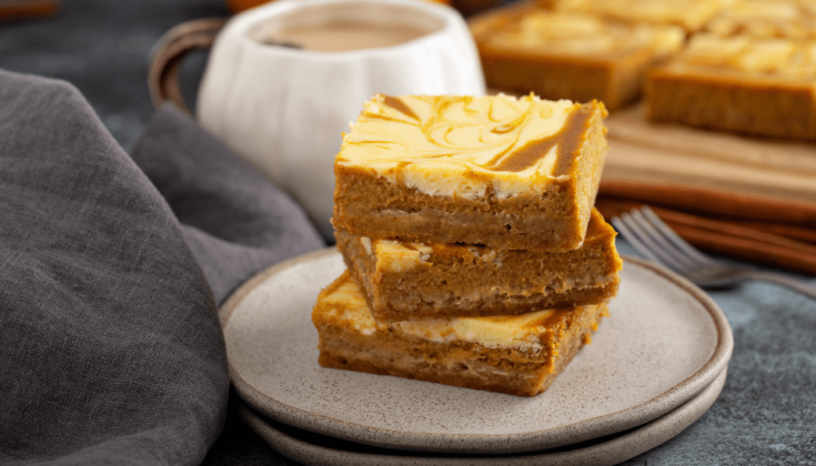 Low Carb Pumpkin Cheesecake Bars