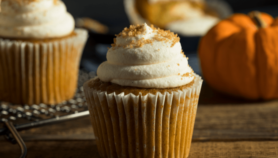 Pumpkin Cupcakes with frosting