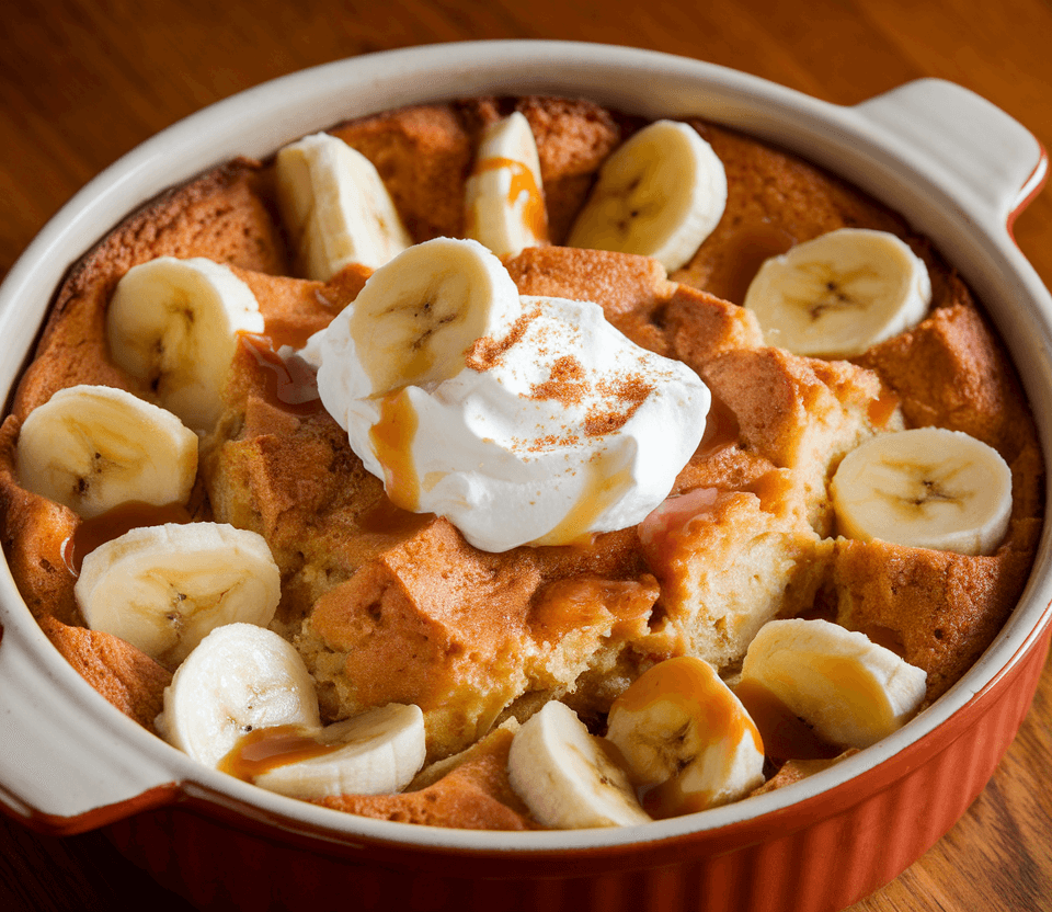 banana bread pudding recipe